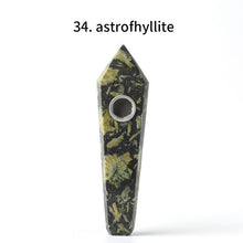 Load image into Gallery viewer, Wholesale Natural Quartz Smoking Pipe Crystal Stone Obelisk Wand Point Cigars Pipes Smoking Pipes Healing With Metal Filter 1PC