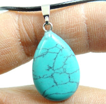 Load image into Gallery viewer, Natural stone Quartz Crystal tigereye Turquoises Opal agates Water drops Pendants for diy Jewelry making necklace Accessories