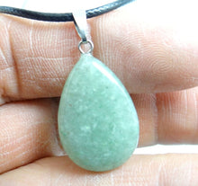 Load image into Gallery viewer, Natural stone Quartz Crystal tigereye Turquoises Opal agates Water drops Pendants for diy Jewelry making necklace Accessories