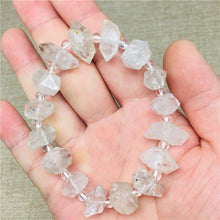 Load image into Gallery viewer, natural stones and minerals herkimer diamond bracelet rough gem healing crystals clear quartz crystal bracelet