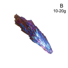 Load image into Gallery viewer, 1pcs Natural Quartz Crystal Jet stone Rainbow Titanium Cluster pea cock blue flame feather cluster mineral specimen Healing Hot