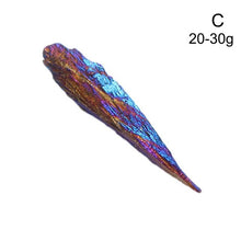 Load image into Gallery viewer, 1pcs Natural Quartz Crystal Jet stone Rainbow Titanium Cluster pea cock blue flame feather cluster mineral specimen Healing Hot