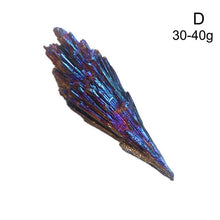 Load image into Gallery viewer, 1pcs Natural Quartz Crystal Jet stone Rainbow Titanium Cluster pea cock blue flame feather cluster mineral specimen Healing Hot