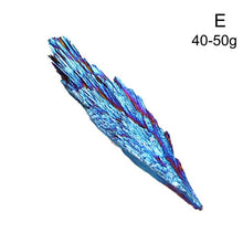 Load image into Gallery viewer, 1pcs Natural Quartz Crystal Jet stone Rainbow Titanium Cluster pea cock blue flame feather cluster mineral specimen Healing Hot