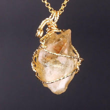 Load image into Gallery viewer, New Classic Handmade Twining Irregular Natural Stone Pendant Purple Crystal Pink Quartz Crystal Necklace For Women