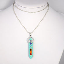 Load image into Gallery viewer, Real Natural Quartz Pendant Pendulum Bullet Birthstone Jewelry Turquoises Pendant for Necklace Mixed Bead 7 chakra Stone Pendant