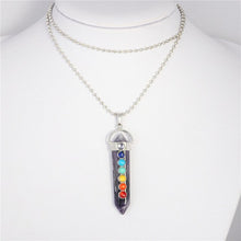 Load image into Gallery viewer, Real Natural Quartz Pendant Pendulum Bullet Birthstone Jewelry Turquoises Pendant for Necklace Mixed Bead 7 chakra Stone Pendant