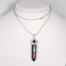 Load image into Gallery viewer, Real Natural Quartz Pendant Pendulum Bullet Birthstone Jewelry Turquoises Pendant for Necklace Mixed Bead 7 chakra Stone Pendant