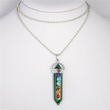 Load image into Gallery viewer, Real Natural Quartz Pendant Pendulum Bullet Birthstone Jewelry Turquoises Pendant for Necklace Mixed Bead 7 chakra Stone Pendant