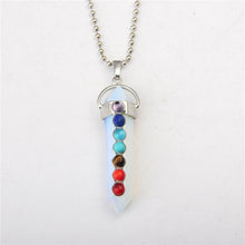 Load image into Gallery viewer, Real Natural Quartz Pendant Pendulum Bullet Birthstone Jewelry Turquoises Pendant for Necklace Mixed Bead 7 chakra Stone Pendant
