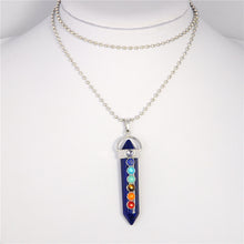 Load image into Gallery viewer, Real Natural Quartz Pendant Pendulum Bullet Birthstone Jewelry Turquoises Pendant for Necklace Mixed Bead 7 chakra Stone Pendant