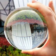 Load image into Gallery viewer, Clear Lens Ball Photography Prop Crystal Ball 80mm K9 Crystal Glass Decor Globe Meditation Healing Magic Feng shui Sphere