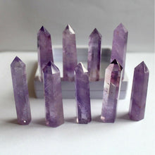 Load image into Gallery viewer, Natural Dreamy Amethyst Quartz Obelisk Crystal Wand Point Healing 1pcs Purple Stone Decortation Crafts