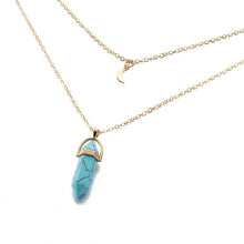 Load image into Gallery viewer, Bohemia Hexagonal Column Quartz Moon Choker Necklace Fashion Natural Stone Bullet Crystal Pendant Necklace For Women Jewelry