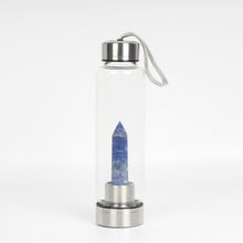 Load image into Gallery viewer, New Product All Kinds Of Natural Quartz Gemstone Crystal Glass Elixir Water Bottle Point With Crystal Wand Healing Bamboo bottle