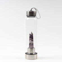 Load image into Gallery viewer, New Product All Kinds Of Natural Quartz Gemstone Crystal Glass Elixir Water Bottle Point With Crystal Wand Healing Bamboo bottle