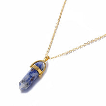 Load image into Gallery viewer, Hot sale Hexagonal Column Quartz Necklaces Pendants Fashion Natural Stone Bullet Pink Crystal Pendant Necklace For Women Jewelry