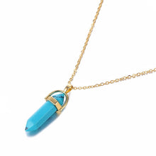 Load image into Gallery viewer, Hot sale Hexagonal Column Quartz Necklaces Pendants Fashion Natural Stone Bullet Pink Crystal Pendant Necklace For Women Jewelry