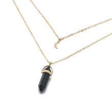 Load image into Gallery viewer, Hot sale Hexagonal Column Quartz Necklaces Pendants Fashion Natural Stone Bullet Pink Crystal Pendant Necklace For Women Jewelry