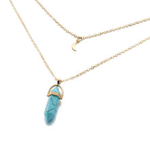 Load image into Gallery viewer, Hot sale Hexagonal Column Quartz Necklaces Pendants Fashion Natural Stone Bullet Pink Crystal Pendant Necklace For Women Jewelry