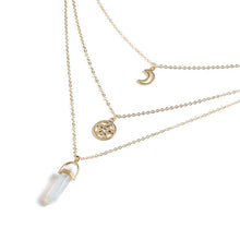 Load image into Gallery viewer, Hot sale Hexagonal Column Quartz Necklaces Pendants Fashion Natural Stone Bullet Pink Crystal Pendant Necklace For Women Jewelry